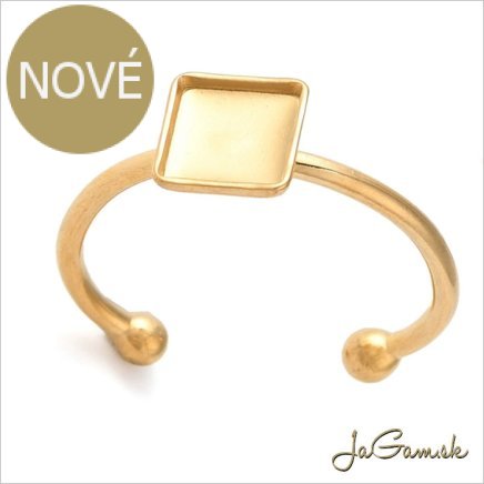 Základ na prsteň s lôžkom CHIRURGICKÁ OCEĽ 6x6mm, 1ks (CH1779g)